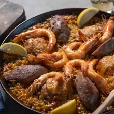 Stovetop Paella Mixta For Four With Pork, Chicken, And Shrimp Recipe Page