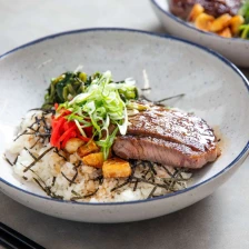 Beefsteak Donburi (Japanese Rice Bowl) With Spinach Recipe Recipe Page