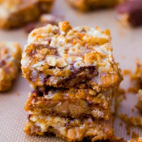 Caramel Snickers 7 Layer Bars Image