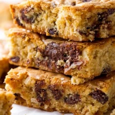 Dark Chocolate Coconut Blondies Recipe Page