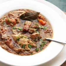 Quick and Easy Pressure Cooker Chicken, Lentil, and Bacon Stew With Carrots Recipe Page