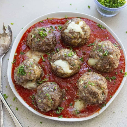 Cheese Stuffed Meatballs Image