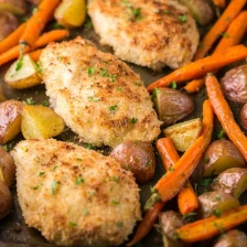 One Pan Chicken and Vegetables Dinner Recipe Page