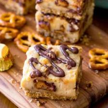 Peanut Butter Cup Pretzel Cheesecake Bars Recipe Page