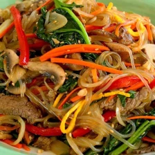 Japchae (Sweet Potato Starch Noodles Stir Fried With Vegetables) Recipe Page