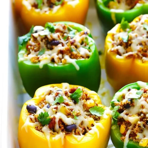 5-Ingredient Mexican Quinoa Stuffed Peppers Image