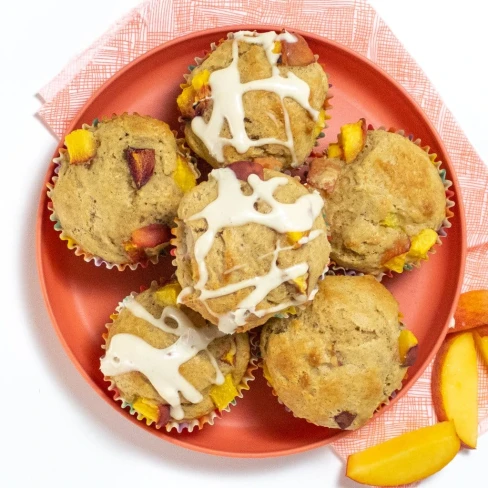 Healthy Peach Muffins Image