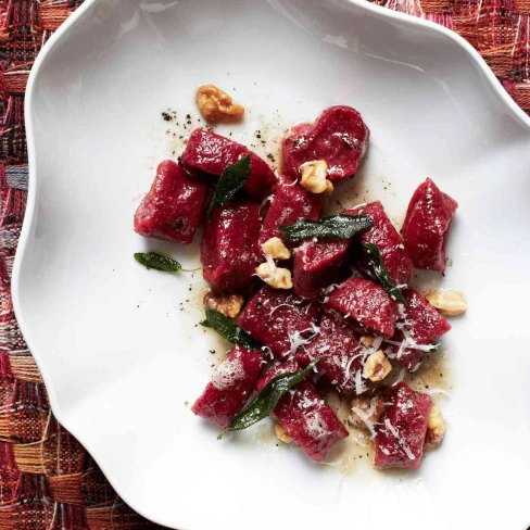 Beet Gnocchi With Walnut-Sage Butter Image