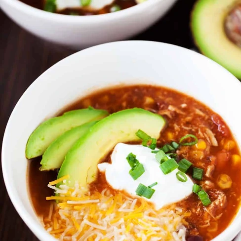 SLOW COOKER CHICKEN TACO SOUP Image