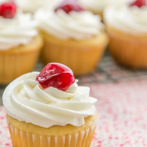 Cherry Surprise Honey Cupcakes Recipe Image