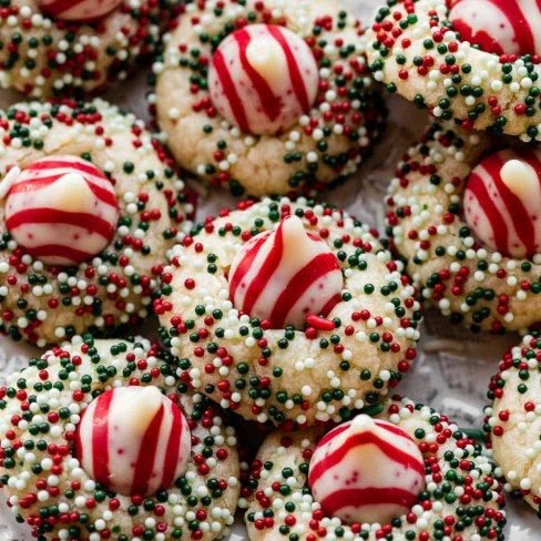 Candy Cane Kiss Cookies Image