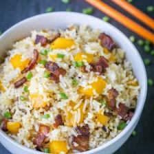 Bacon Mango Fried Rice (easy, one-pan meal) Recipe Page