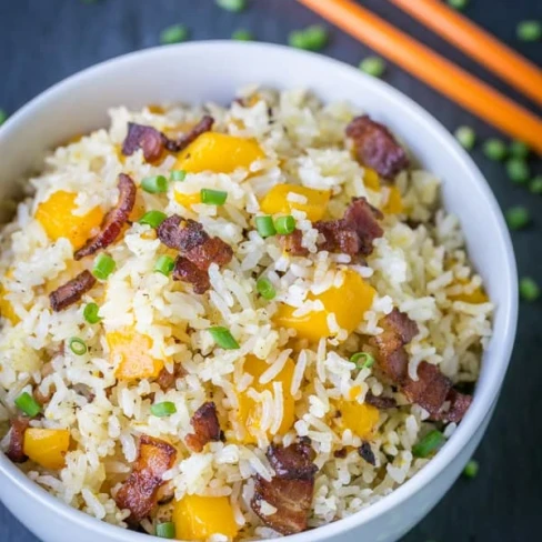 Bacon Mango Fried Rice (easy, one-pan meal) Image