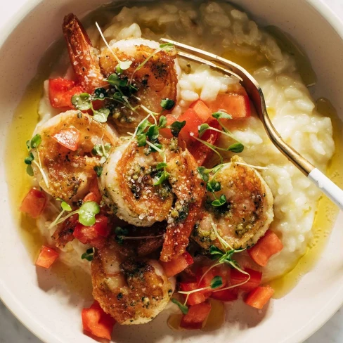 Pesto Shrimp and Parmesan Risotto Image