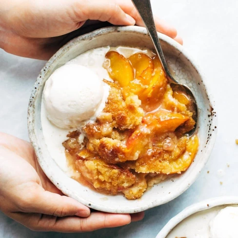 The Best Peach Cobbler Image