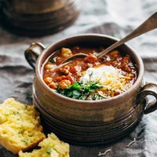 Spicy Posole with Cheesy Jalapeño Cornbread Muffins Recipe Page