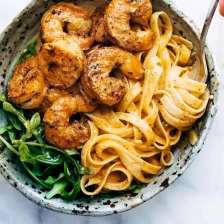 Red Pepper Fettuccine With Shrimp Recipe Page