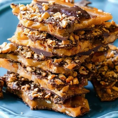 Salted Dark Chocolate Almond Toffee Image