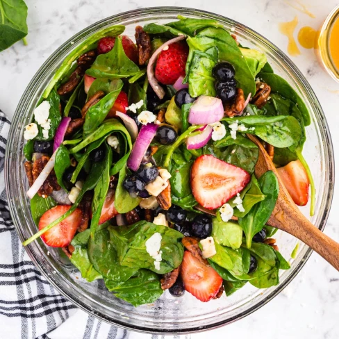 Strawberry Feta Spinach Salad Image