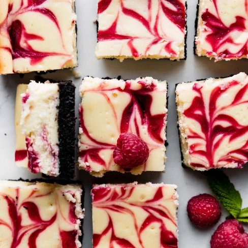 White Chocolate Raspberry Cheesecake Bars Image