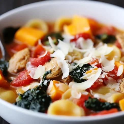 Sweet Potato, Sausage &amp; Kale Soup Image