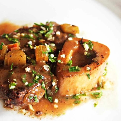 Slow-Cooker Beef Shank Osso Buco With Lemon-Parsley Gremolata Recipe Image