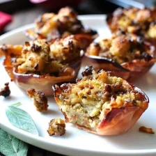 Pork Sausage Apple Stuffing in Pancetta Cups (Muffin Tin) Recipe Page