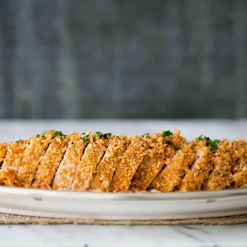 Panko Crusted Pork Tenderloin With Dijon Cream Sauce Image