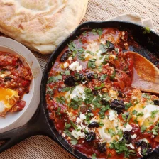 Shakshuka (North African–Style Poached Eggs In Spicy Tomato Sauce) Recipe Page