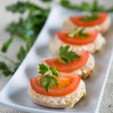 Gouda and Tomato Tea Sandwiches Recipe Page