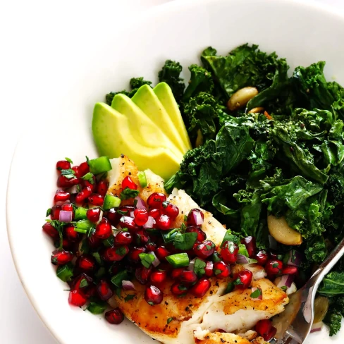 20-Minute Pan-Seared Fish with Pomegranate Salsa Image