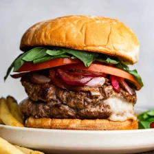 Stuffed Caprese Burgers Recipe Page