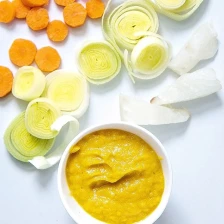 White Fish + Carrot + Leek Baby Food Puree Recipe Page