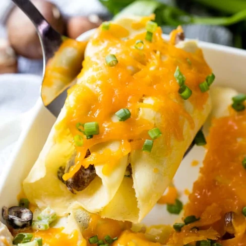 Savory Cheesy Chicken Crepes Image