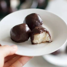 Dark Chocolate Coconut Bites Recipe Page