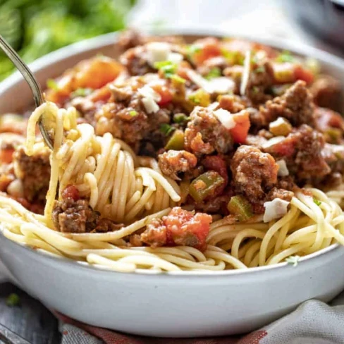 Homemade Spaghetti with Meat Sauce Image