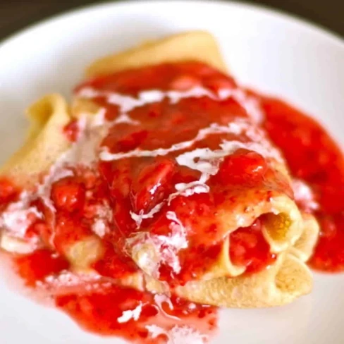 Strawberry Blinchke Crepes Image