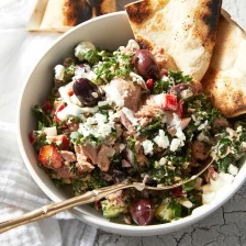 Mediterranean Tuna Salad With Creamy Feta Dressing Recipe Page