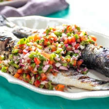 Grilled Whole Fish With Molho à Campanha (Brazilian Pico de Gallo) Recipe Recipe Page