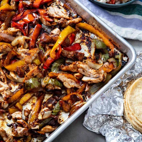 Sheet-Pan Chicken Fajitas Recipe Image