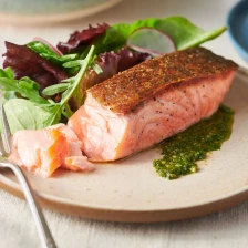 Crispy Pan-Seared Salmon Fillets Recipe Page