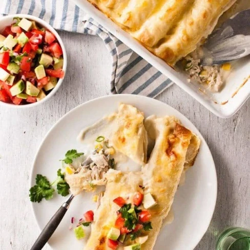 White Chicken Enchiladas Image