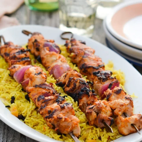 Middle Eastern-Style Grilled Chicken Kabobs Image