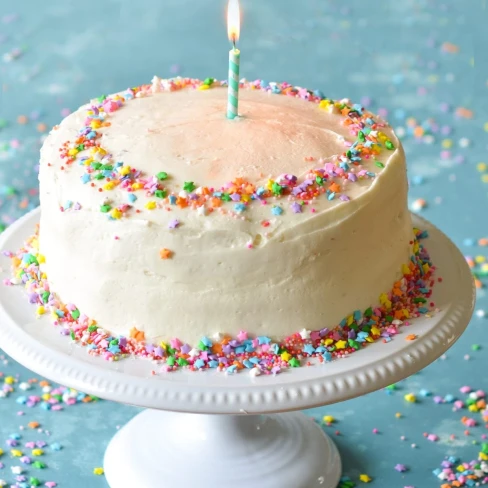 Vanilla Birthday Cake with Old-Fashioned Vanilla Buttercream Image