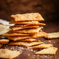 Homemade artisan crackers - sesame sea salt flavour Recipe Page