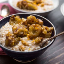 Bananas Foster Oatmeal With Walnuts And Peanut Butter Recipe Recipe Page
