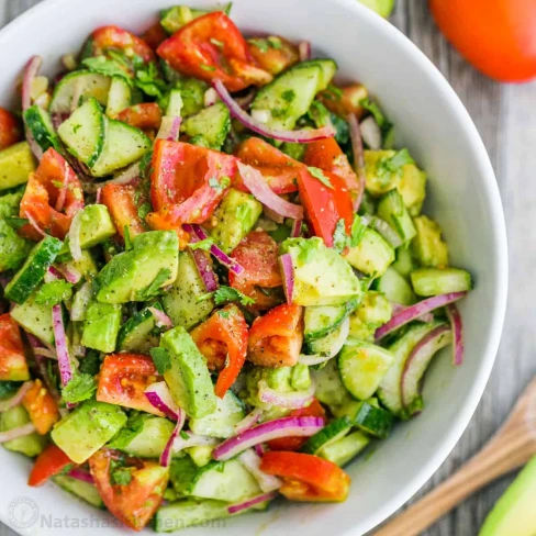 Cucumber Tomato Avocado Salad Image