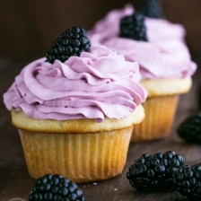 Greek Yogurt Cupcakes with Blackberry Frosting Recipe Page