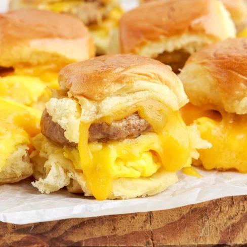 Sausage Egg and Cheese Breakfast Sliders Image