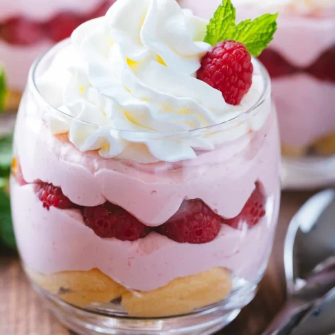 Raspberry Mousse Cups Image